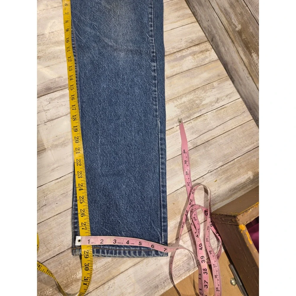 Vintage Levis 505 Orange Tab Jeans Mens 34x30 Made in USA Blue Straight Leg 0796